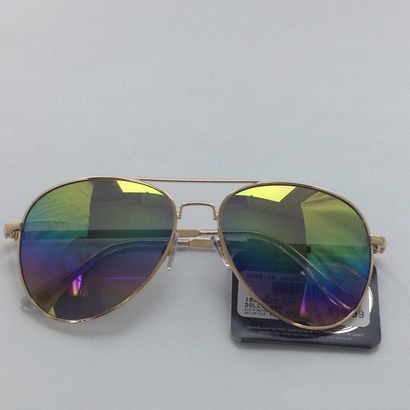 NWT Foster Grant Aviator Mirrored Gold Frame - Picture 2 of 4